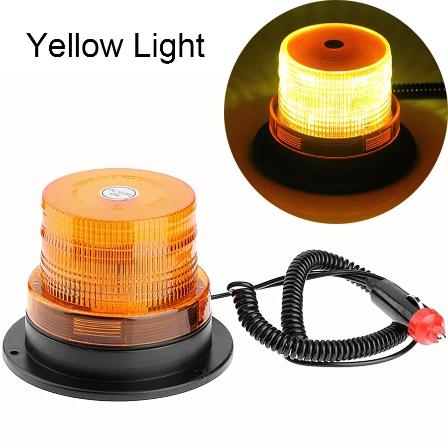 

Car Truck Roof Top Warning Light Emergency LED Strobe Light Flashing Beacon With Magnetic Base For Security Auto 12V 24V -80V