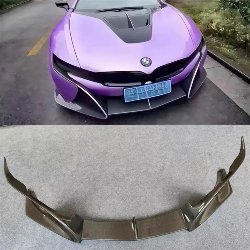 

For BMW i8 2015-2021 Real Carbon Fiber Front Lip Front Bumper Lower Lip Under Spoiler Splitter Body Kit