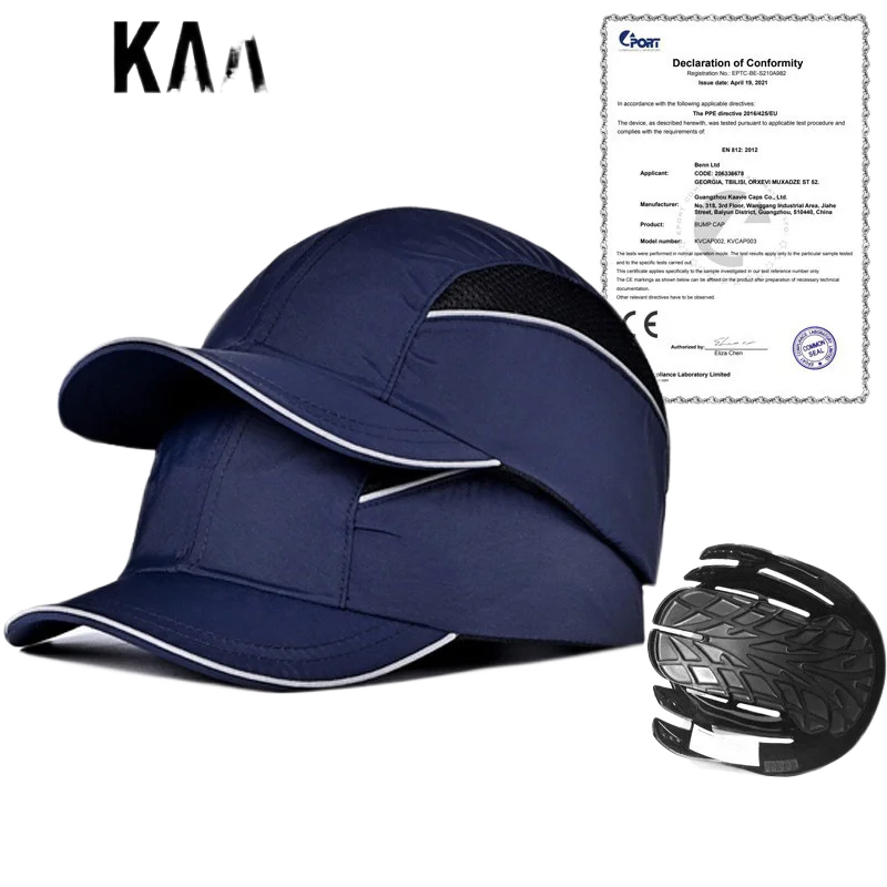 Lightweight Safety Bump Cap Baseball Style Protective Hat Comfortable Head Protection Short Brim &Long Brim