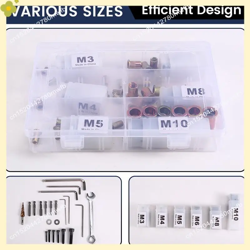 LDHL Rivet Nut Pulling Tool Rivetto Dado Pistola Adattatore per trapano Strumento Rivetto Dado di serraggio e fissaggio M3 M4 M5 M6 M8 M10 Strumento per rivetti