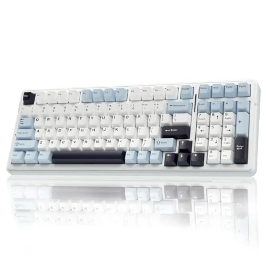 

F99 Wireless Mechanical Keyboard, Hot Swappable Custom Keyboard, Pre-lubed Linear Switches, Gasket Structure, RGB Backlit Gamin