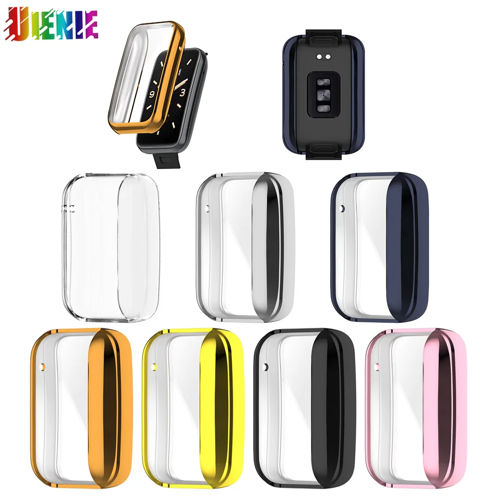 

New Soft Case TPU Bumper Full Cover Screen Protector Full Coverage Frame Case Smart Watch Accessories For Xiaomi Mi Band 7 Pro