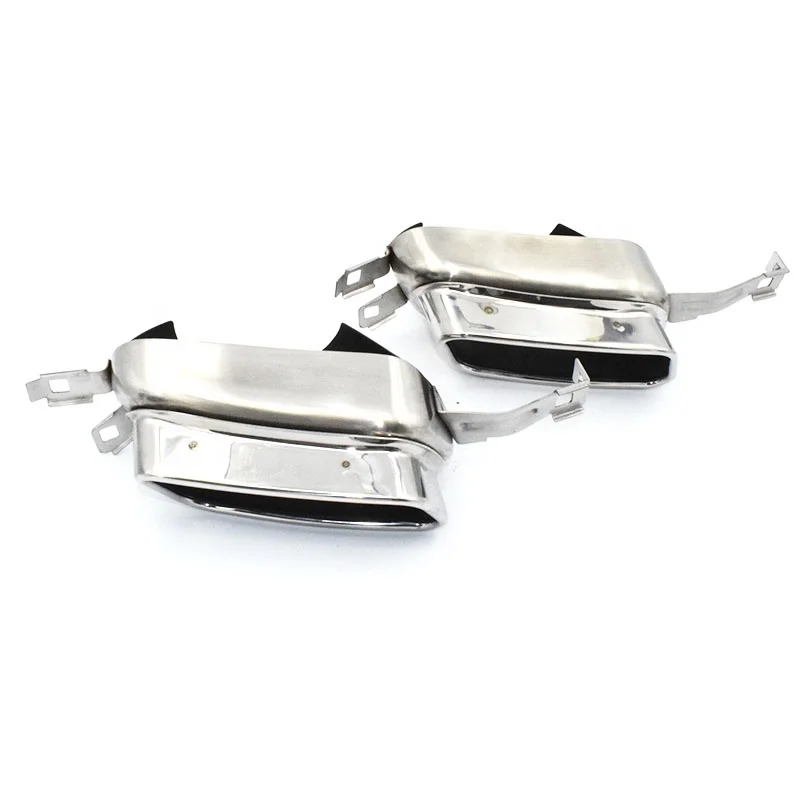 Wholesale Stainless Steel square Mouth Muffler Tips Exhaust Pipe Tail Throat for  730Li Upgrade 740 7 Series