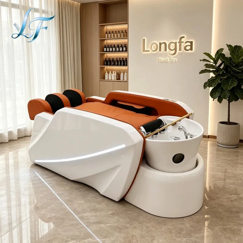Custom Design Intelligent Water Massage Therapy Electric Shampoo Bed Head Spa Bed for Beauty Salon SPA