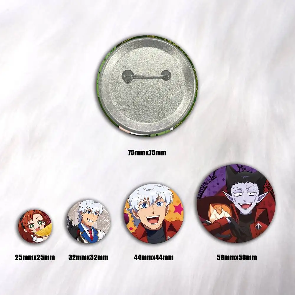 The Vampire Dies in No Time  Pins Badges Round Laser Badge Brooch Clothes Backpack Accessories