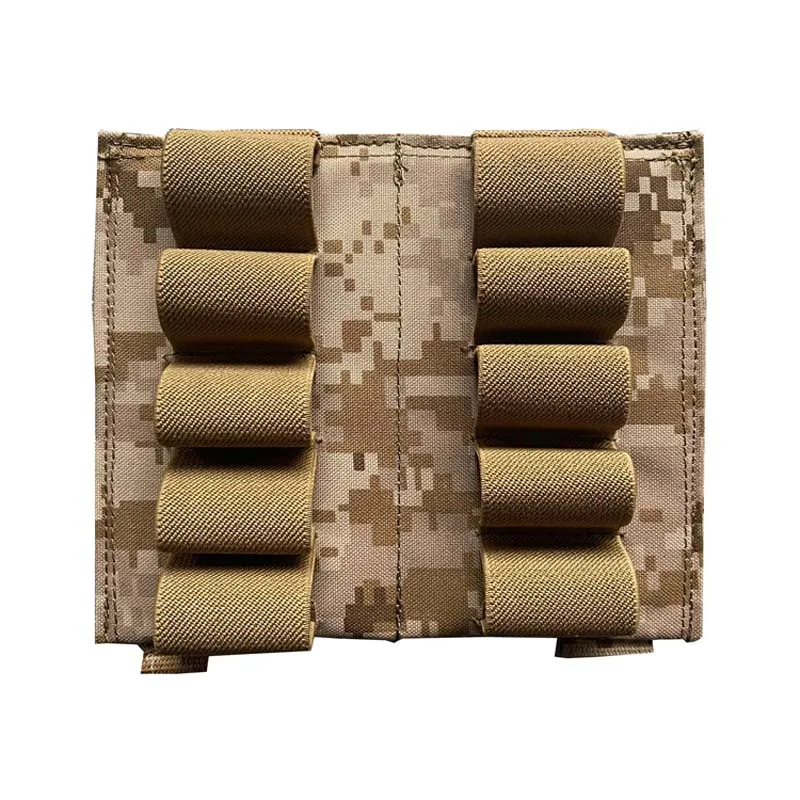 Outdoor Multi-function Tactical 10-hole Bulk Bullet Storage Bag Chest Rig Loop Panle Portable Molle Pouch Accessory Bag