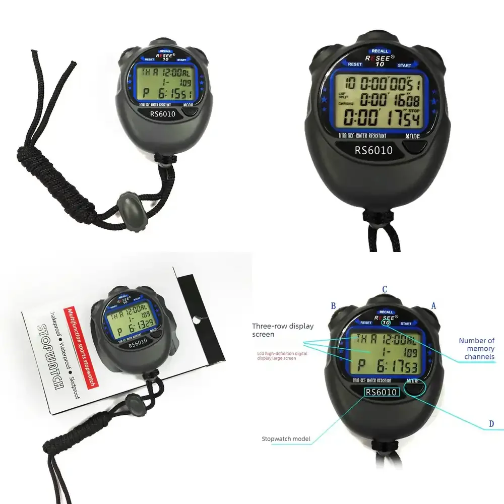 

WAP01 Portable Football Stopwatch Sports Competition Football Timer Small Lightweight Judge Timer Professional Referee