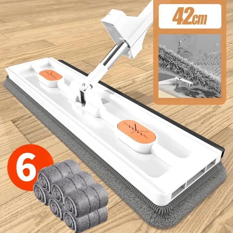 Mop Magic Floor Squeeze Large Flat Mop Flat Bucket Rotating Mops Spin Mop for Wash Floor House Home Cleaning Cleaner Easy 2024