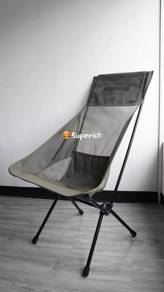 NBHD outdoor camping moon chair folding portable storage Bao Jun green blackening wind handsome, comfortable and durable.