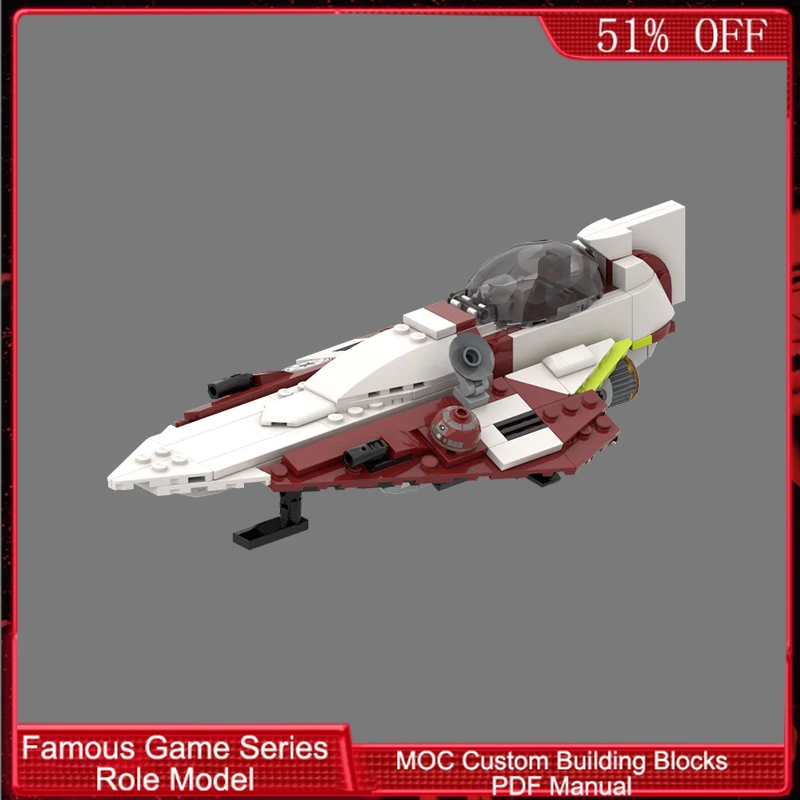 

236 деталей: Конструктор MOC «Звездный истребитель Дельта-7» (Plane Guardian), модульная сборка, развивающая игрушка для детей, популярный подарок на праздники