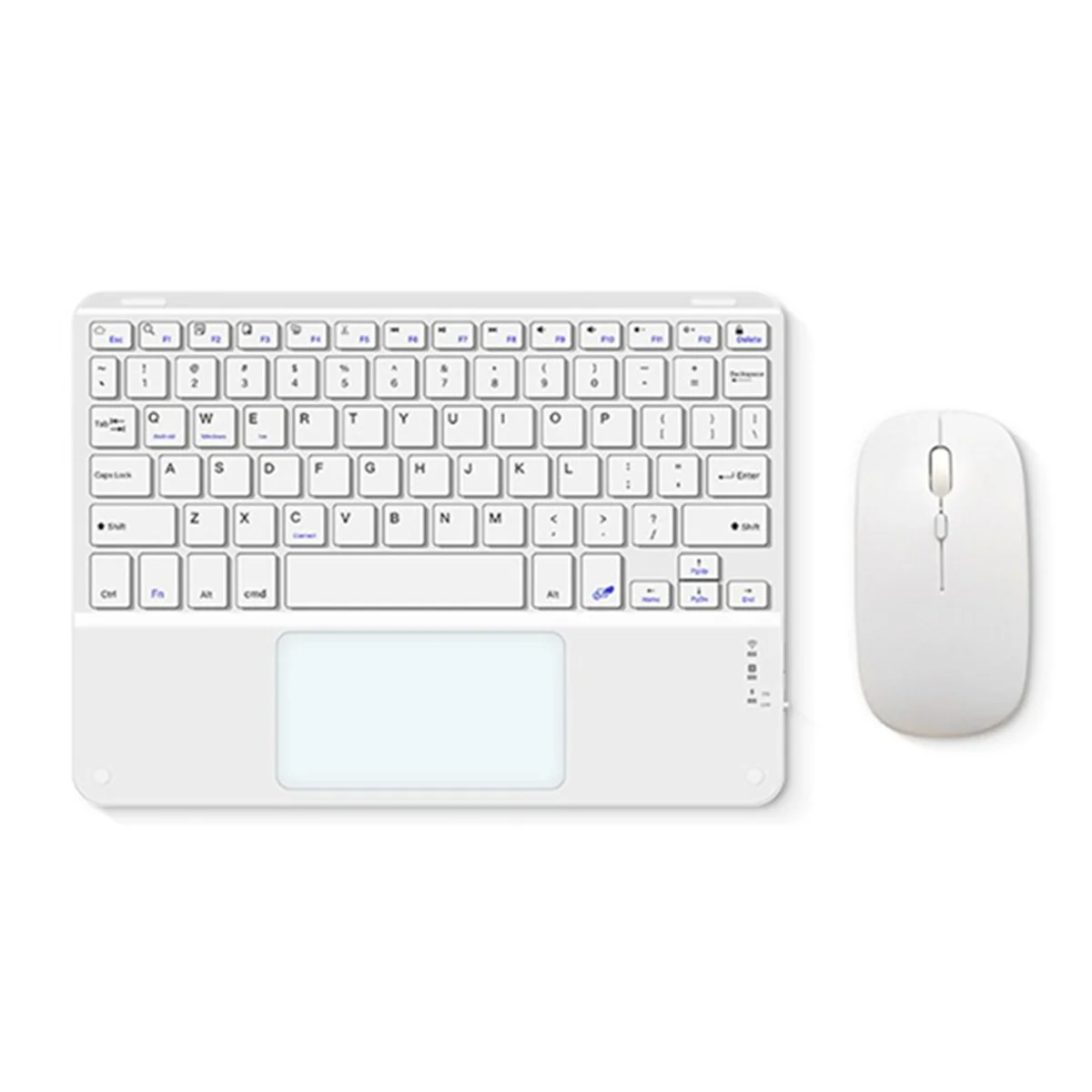 Touchpad Bluetooth Keyboard with Mouse for PC Tablet Gaming Wireless Keyboard White