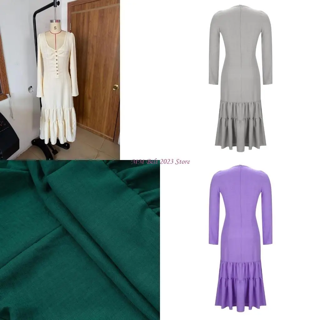 

49ME Women Long Sleeve Color Western Dress with Square Neck Button Front Fitted Corset A Line Side Slit Dress for Club