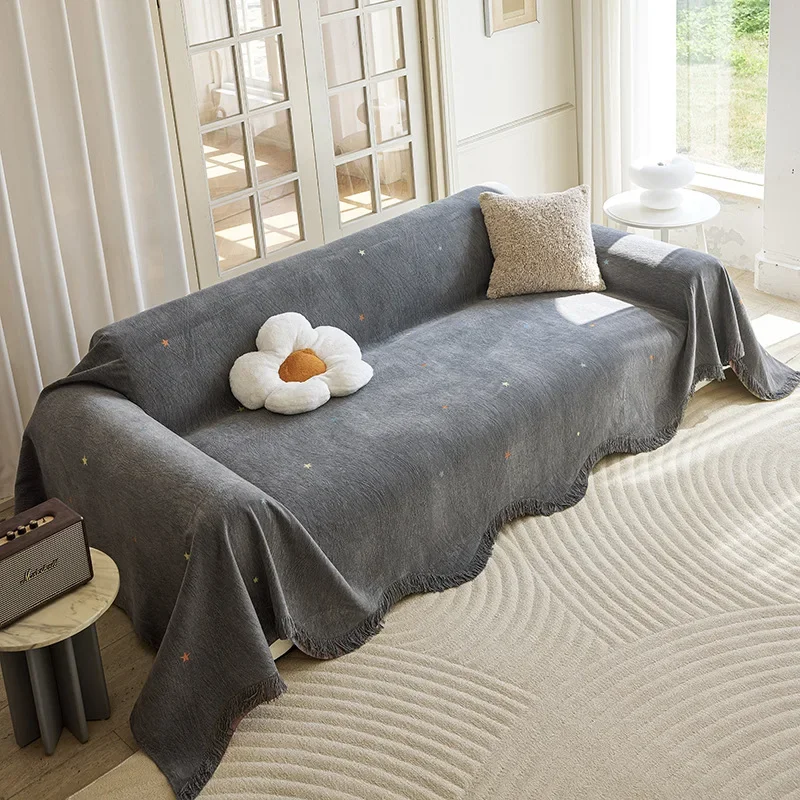 Sofa Cover Fresh Style Chenille All Season One Piece Waterproof Scratch Resistant Cat Proof Wear Resistant Sofa Slipcover Mat