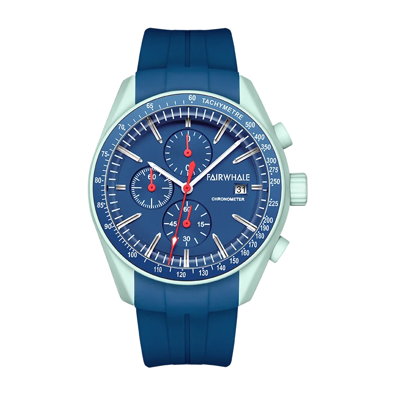 เทรนด์นาฬิกาควอทซ์ผู้ชายคุณภาพสูงซิลิโคนโครโนกราฟลําลอง orologio da uomo