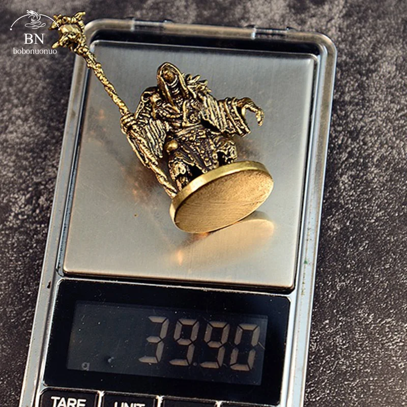 Vintage Brass sorcerer-bird Statue Desktop Ornaments Home Decorations Crafts Medicine man Figurines Miniatures Accessories