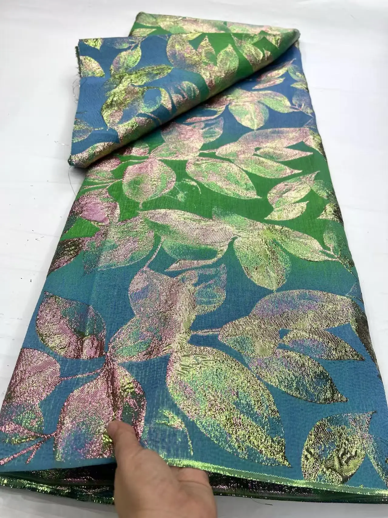 

Latest French Jacquard Organza Lace Fabric 2025 High Quality African Brocade Jacquard Fabric For Nigerian Women Wedding Dress