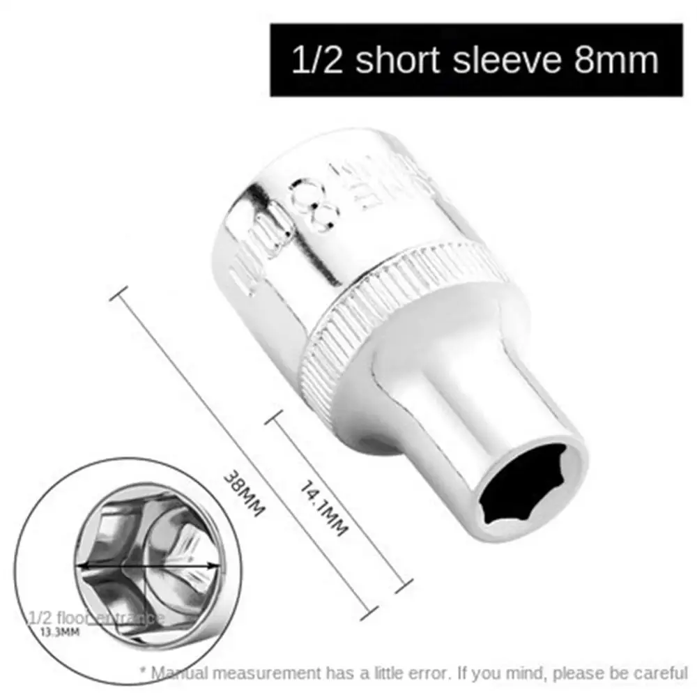 Square Drive 12 Point Socket Bit 8-32mm Ratchet Wrench 12 Tooth Socket Wrench Hand Tool Car Auto Repair Tools One Pcs
