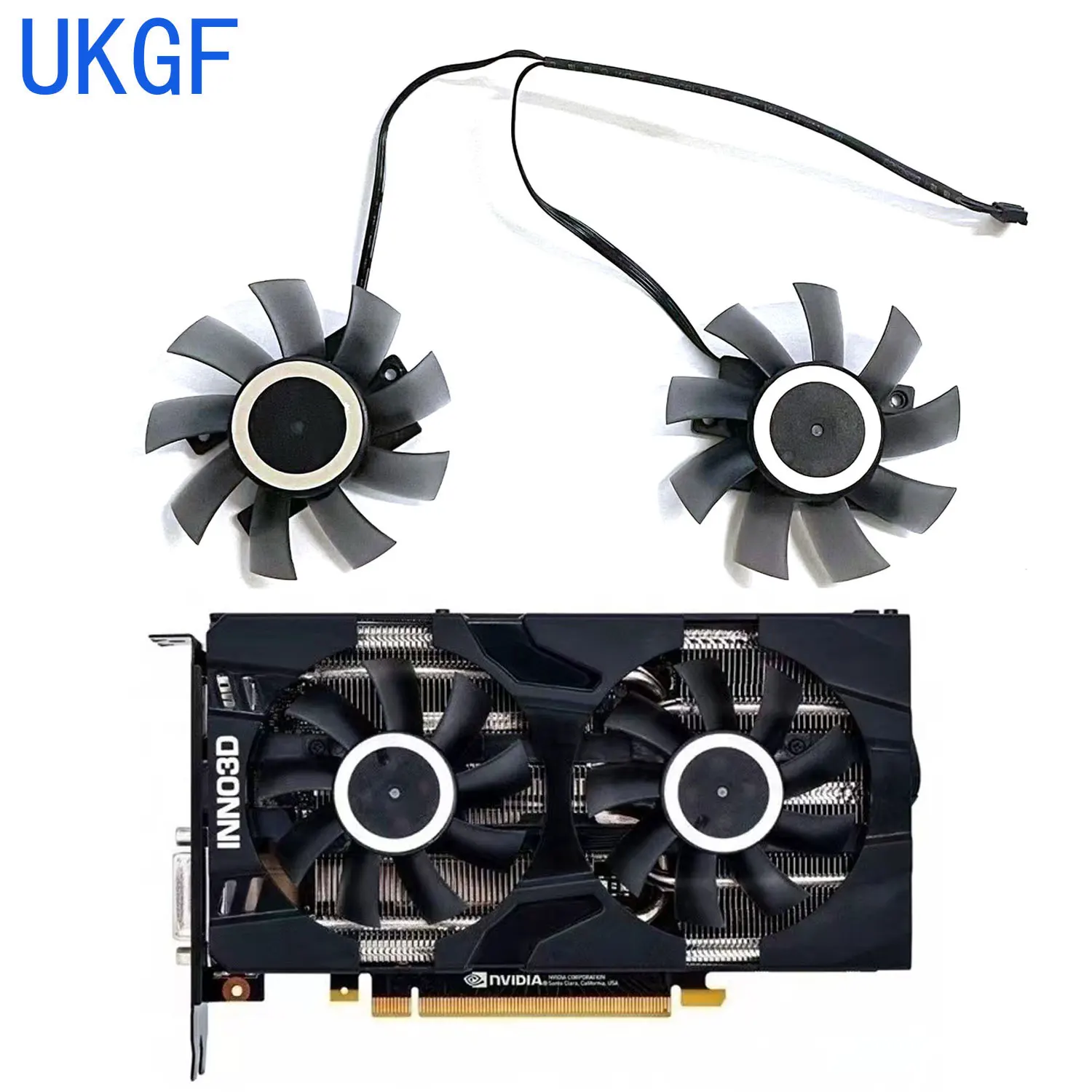 Zupełnie nowy wentylator GPU 75MM 4PIN GTX1660 RTX 2060 do chłodzenia kart graficznych Inno3D RTX2060 GTX1660TI