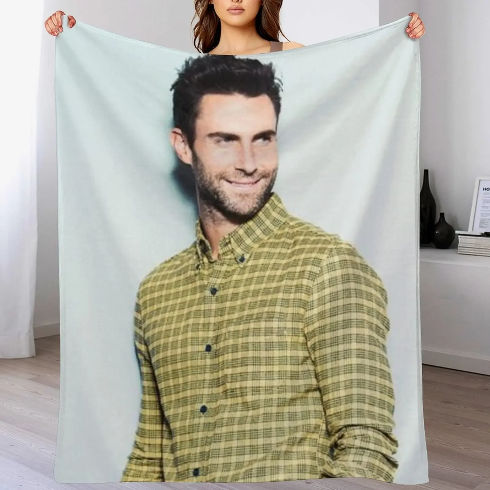 

adam levine Throw Blanket Cute Plaid Blankets For Sofas Blankets For Baby Kid'S Blankets