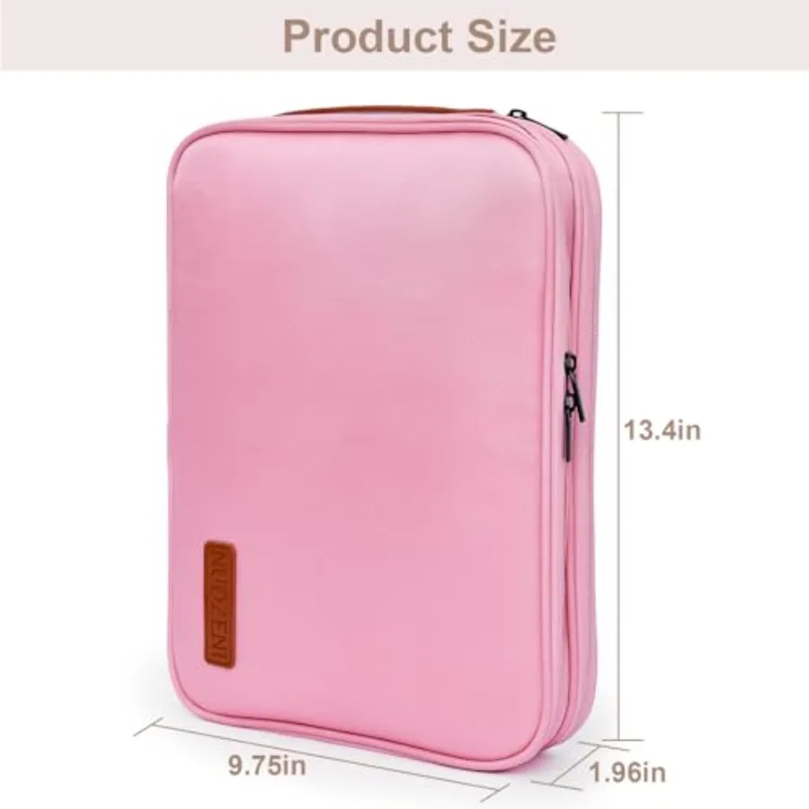 Профессиональный органайзер-портфель с застежкой-молнией для женщин и мужчин — сумка премиум-класса с 3 кольцами и сумкой для хранения iPad H