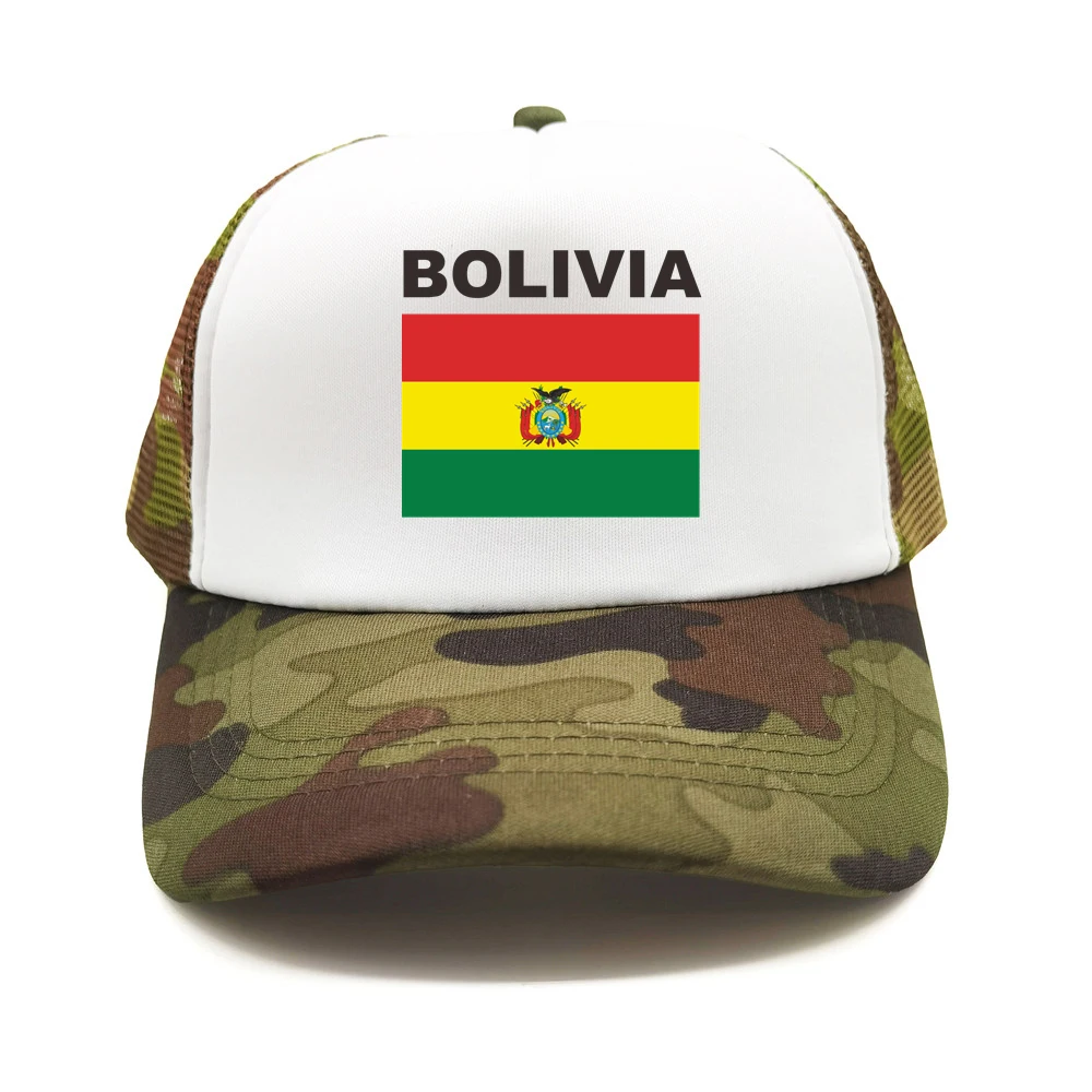 Bolivia Flag Trucker Cap Summer Men Cool Hat Baseball Cap Unisex Outdoor Mesh Net Caps
