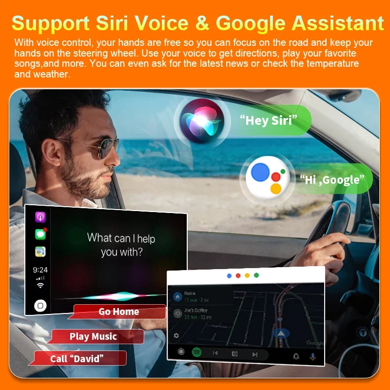 Wireless USB Adapter for CarPlay Android Auto Compatible 2016-2018 Land Rover Range Rover Evoque Discovery Jaguar Harman System