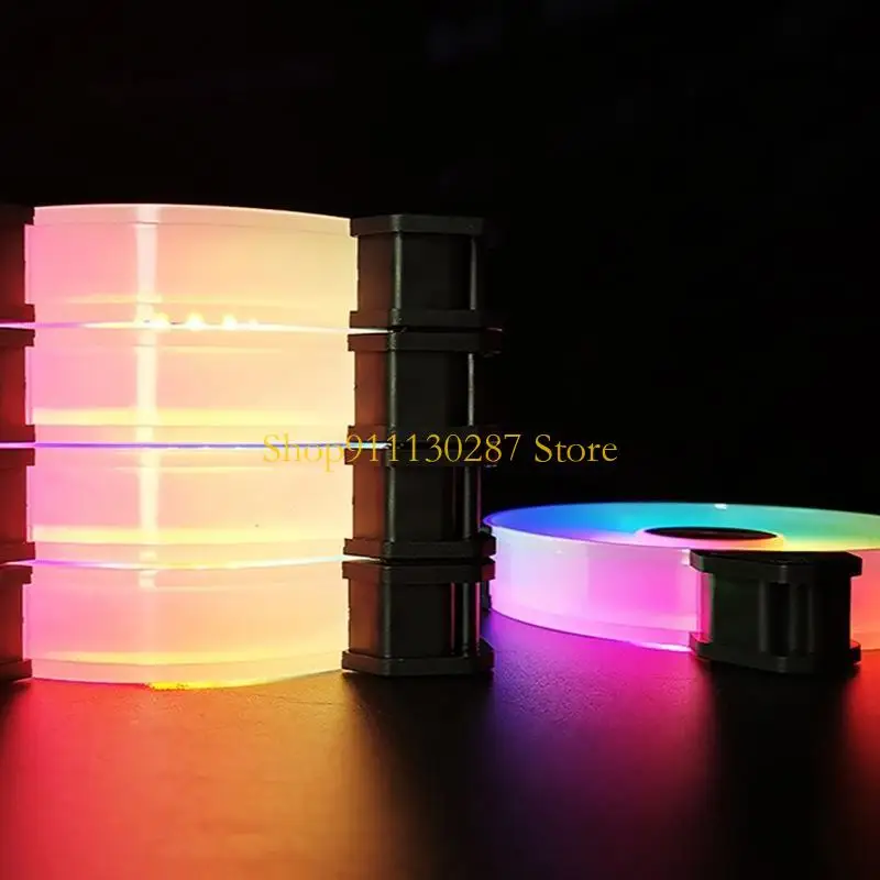 

J1HC 120mm PC Fans, Computer for Case Fans for Desktops Adjustable RGB High Performance and Quiet CPU PC Cooling Fan Coolmoon