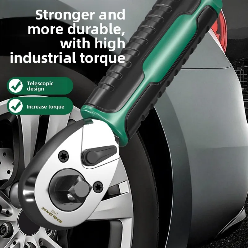 3 in 1 72 Teeth Ratchet Wrench CR-V Steel 1/4