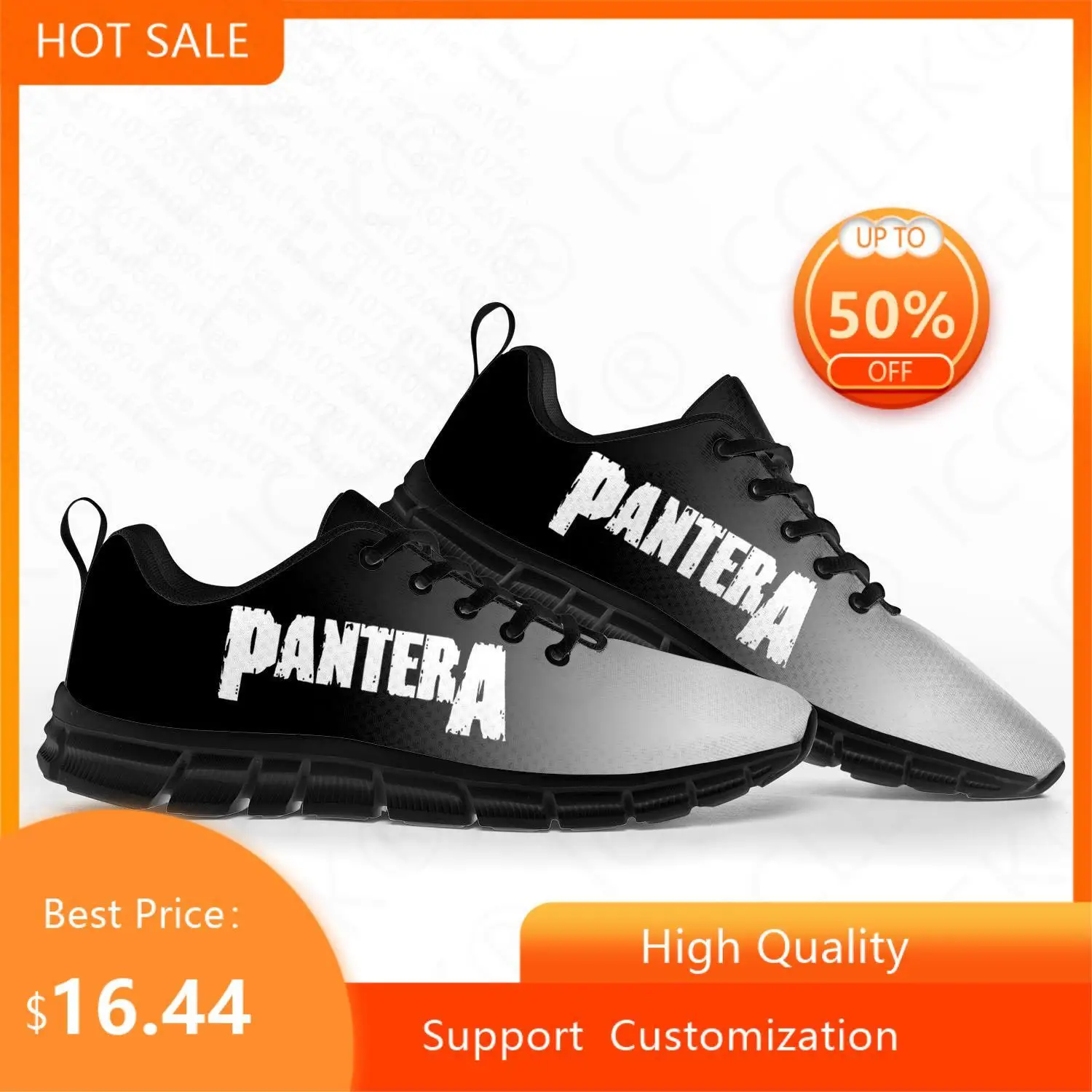 Pantera Metal Band Pop Sports Shoes Mens Womens Teenager Kids Children Sneakers Casual Custom High Quality Couple Shoes Black