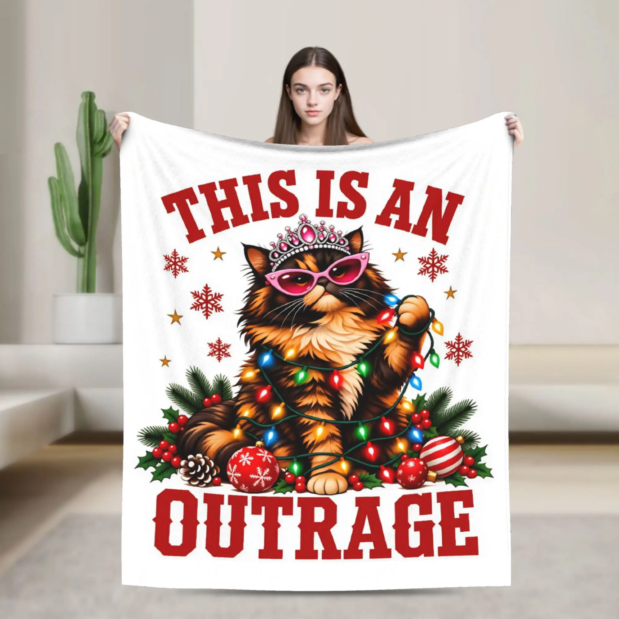 Princess Donut This Is An Outrage Dungeon Crawler Carl Christmas Lights Blankets Winter  Comfortable Throw Blanket Bed Cover