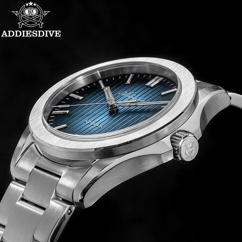 ADDIESDIVE New Automatic Watch for Men Sapphire Sunburst Luminous Waterproof 20Bar Dive Man Wristwatch NH35 Mechanical AD2080