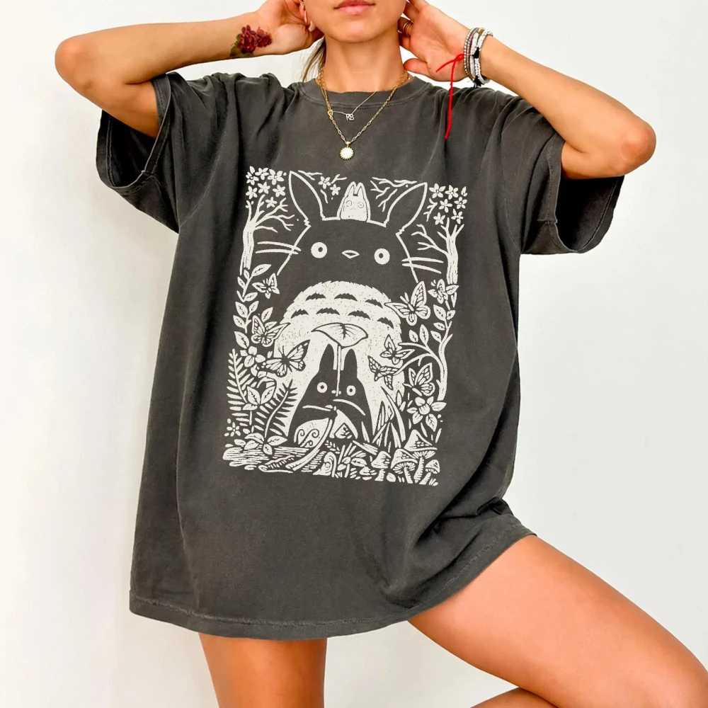 Retro Totoro Sketch T-shirt, Studio Ghibli Animation T-shirt, Animated T-shirt, Spirited Away T-shirt Animated Totoro