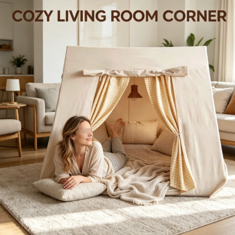 Removable door curtain Indian tent 3-piece small mini tent, suitable for multi-scene use Easy and portable installation