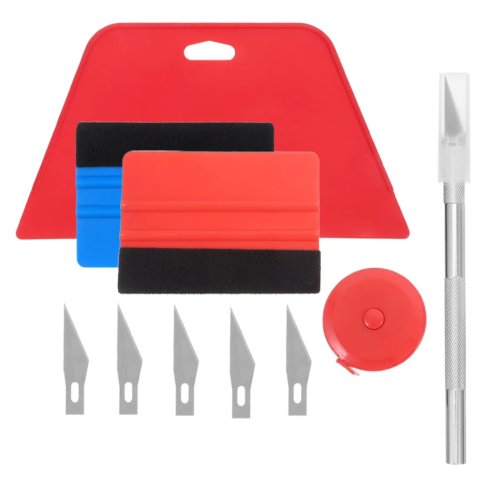 

1 Set Wallpaper Smoothing Tool Kit Multi-Functional Squeegee Scraper For Wall Film Installation Sturdy Plastic Vinyl Application