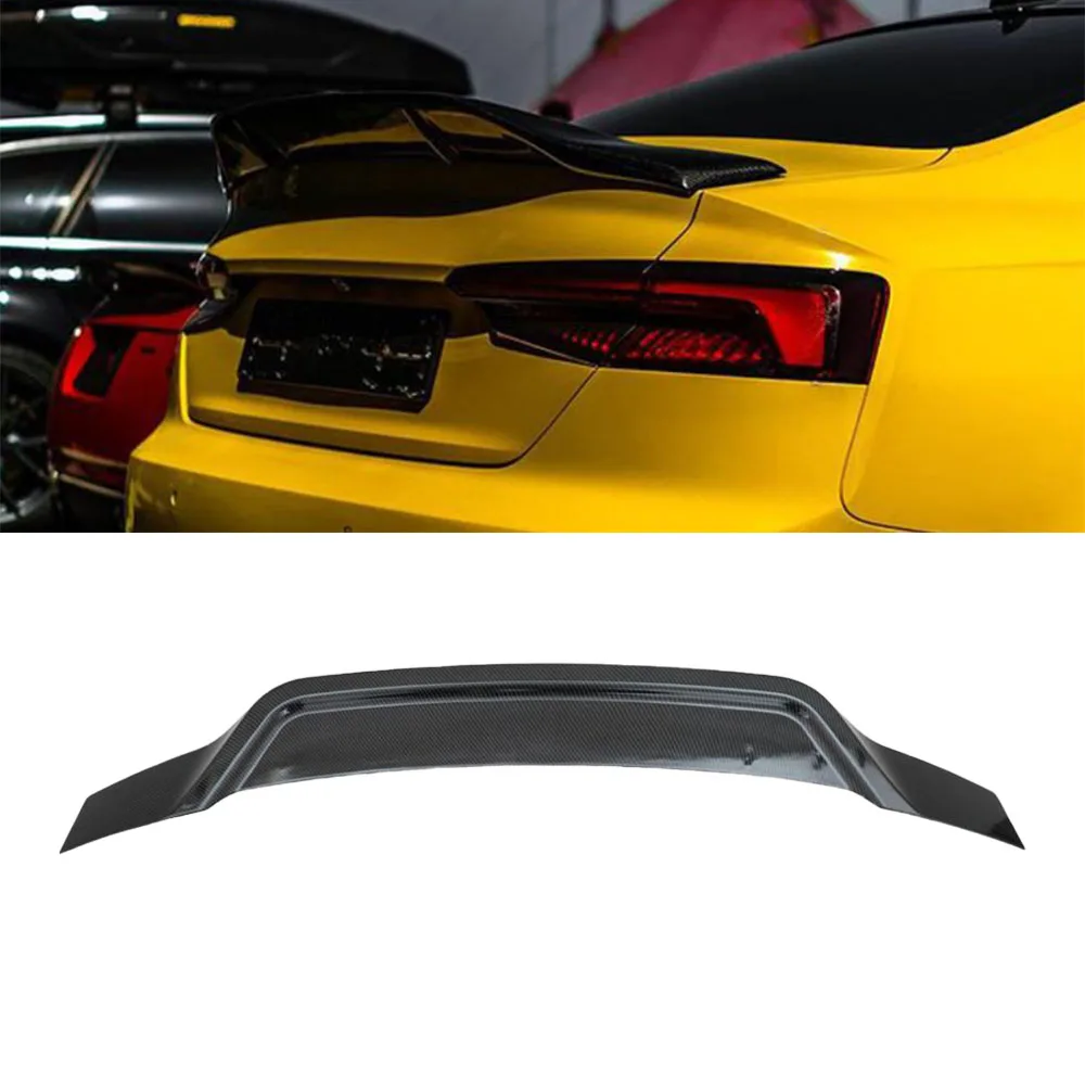 ABS Unpainted Painted Exterior Rear Spoiler Tail Trunk Boot Wing Decoration Car Styling For Audi New A4 B9 2017 2018 2019- 2022