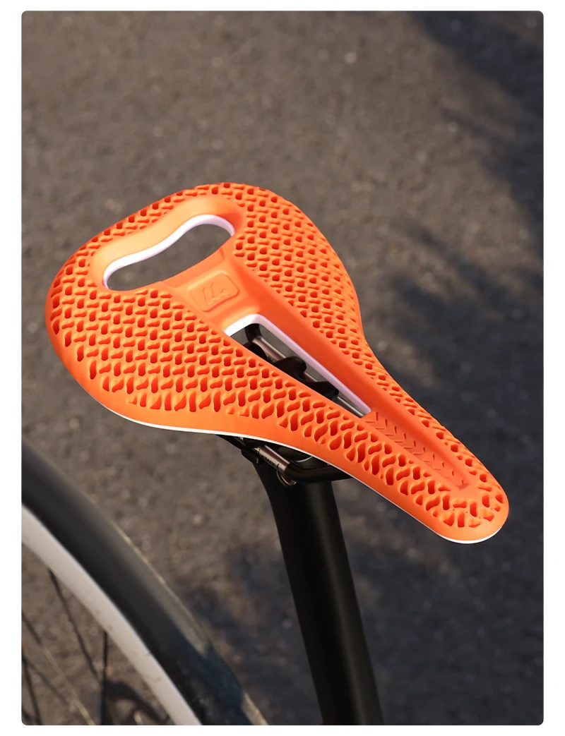 WEST BIKING 3D Honeycomb Fahrradsattel Atmungsaktiver Hohlsitz zur Druckentlastung Leichtgewichtiger Sitz für Rennräder und Mountainbikes Langstreckenfahrten – Detail 14