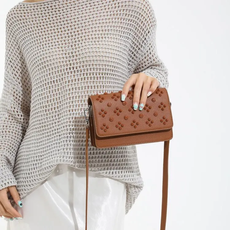 Bolso de mujer 2025, nuevo producto, bolso de mano Retro Liuding de gran capacidad, bolso de un hombro para axila, bolso de mensajero portátil de tendencia