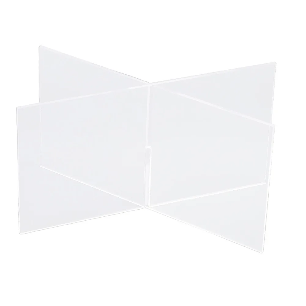 1set X-Shaped Design Acrylic Book Stand Clear Acrylic Material Portable Size Open Book Holder Desktop Reading Rack