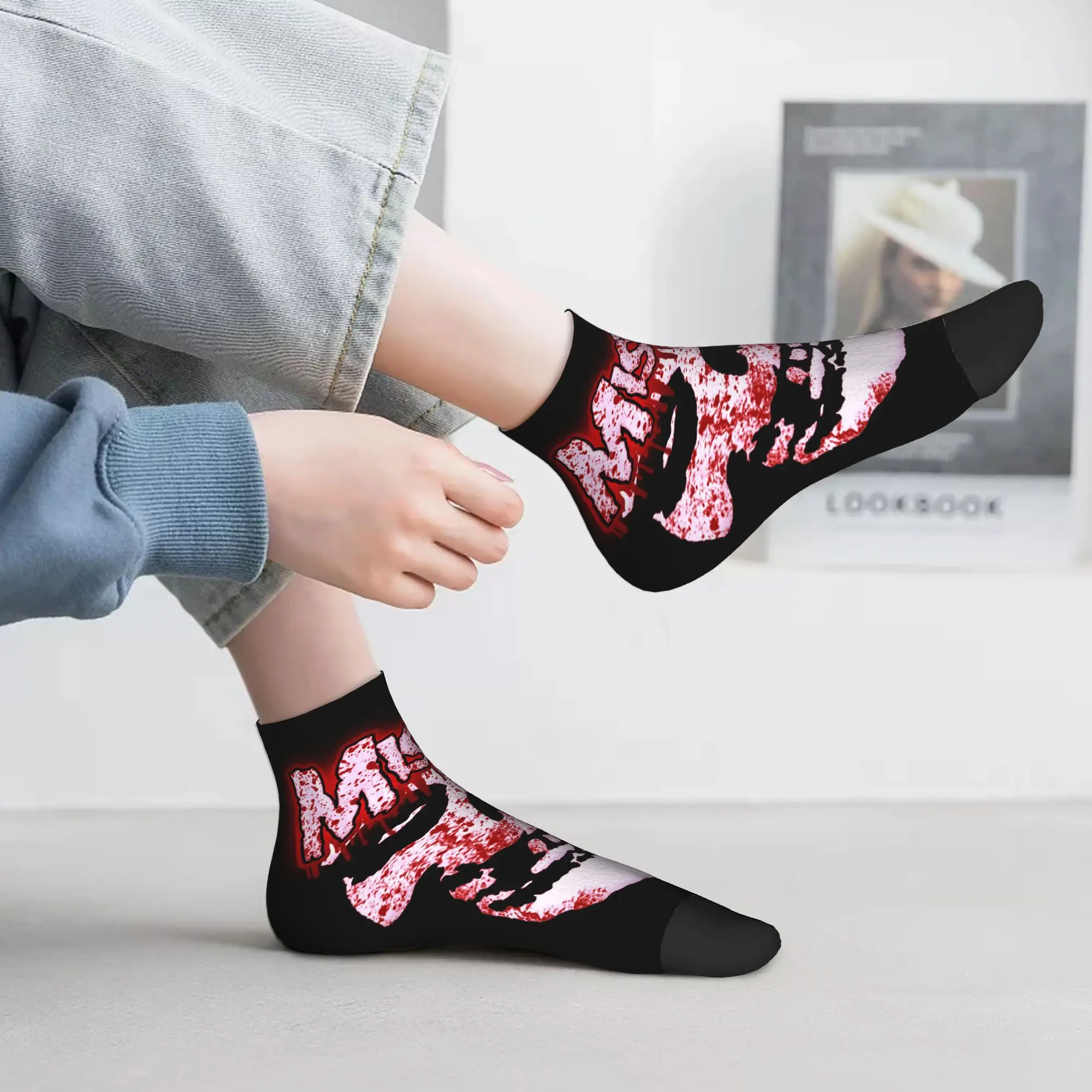 Misfits Skull  Socks Harajuku Super Soft Stockings All Season Socks Accessories for Unisex Birthday Present