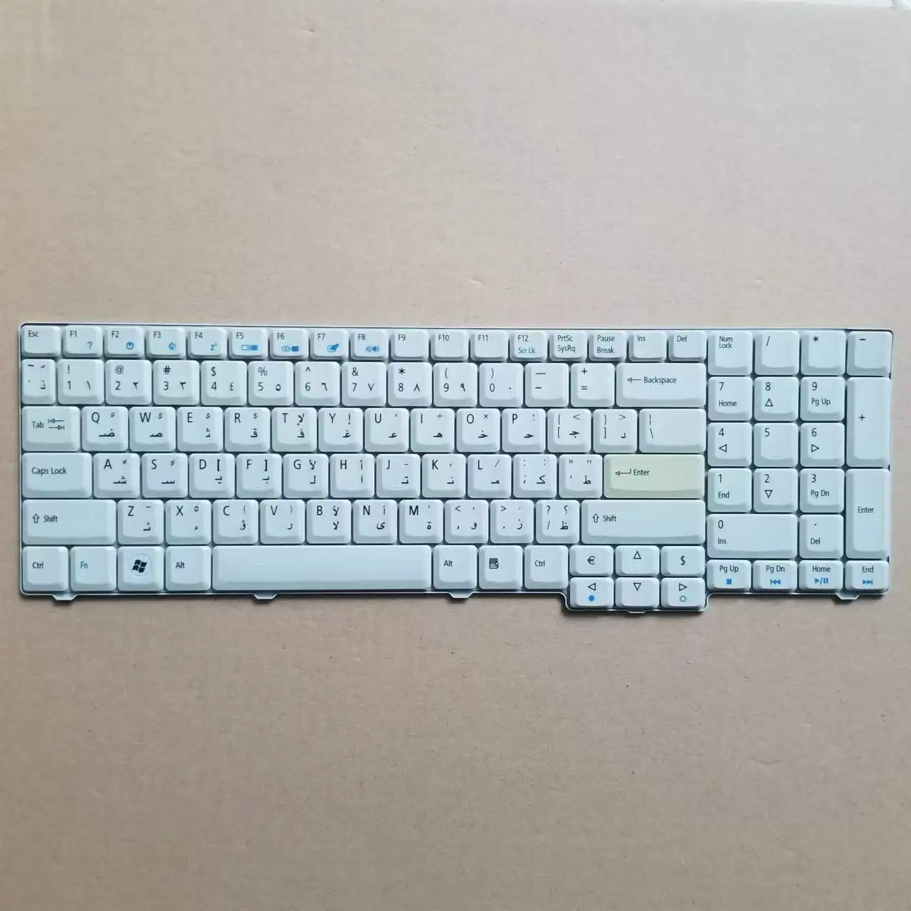 New AR Arabic Keyboard For Acer Aspire 9300 9400 5535 5735 5737 8930G 8730 7000 7110 Extensa 5235 5635 7220 White NSK-AFP0A