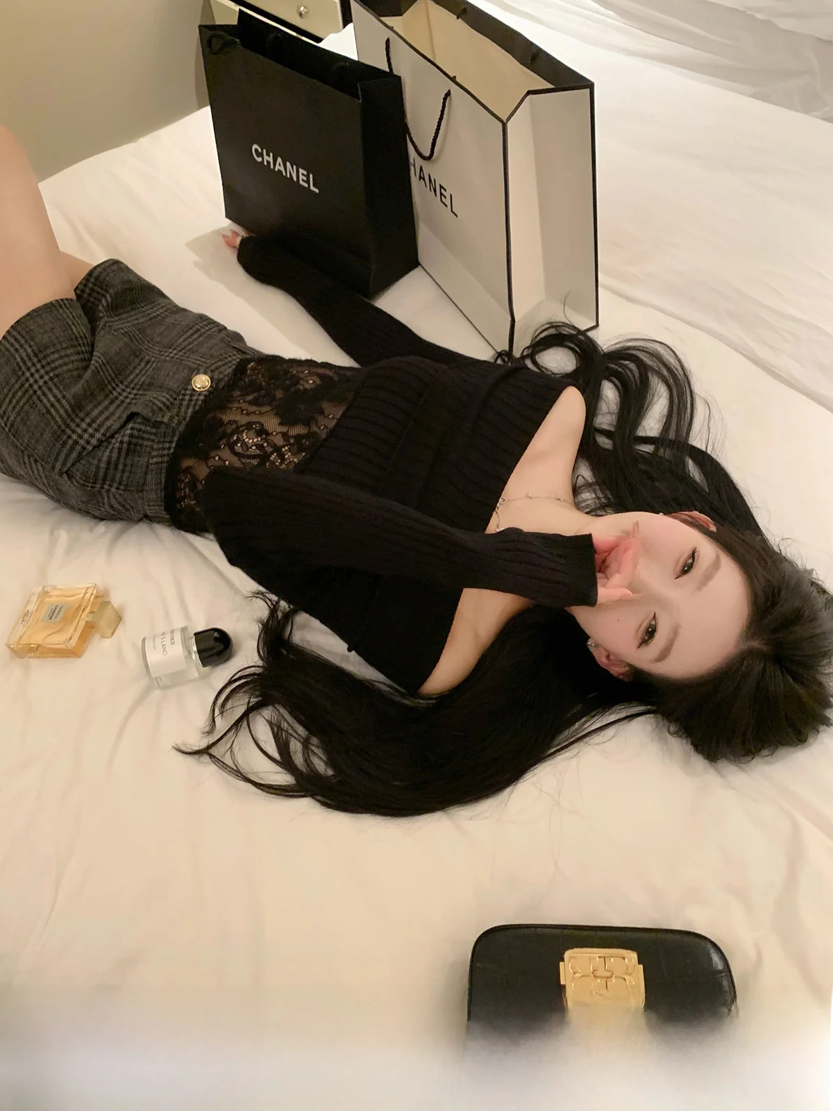 

Трикотажный топ YOLI с кружевными вставками, женский, приталенный, повседневный, с длинным рукавом, на одно плечо, Pure Desire Secret