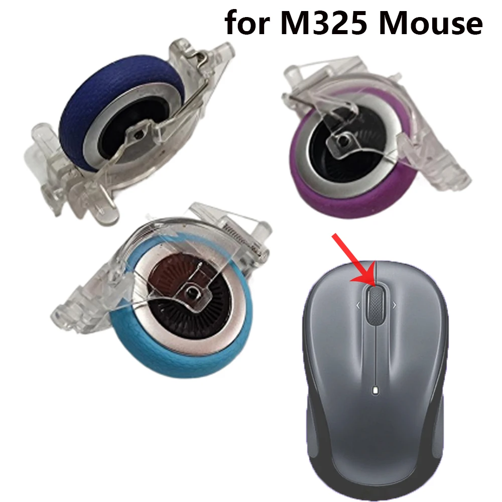 

Light Blue/Dark Blue/Purple Mouse Scroll Wheel Pulley Rollers Replacement for M325 Mouse Scroll Wheel Mice Roller Accessories