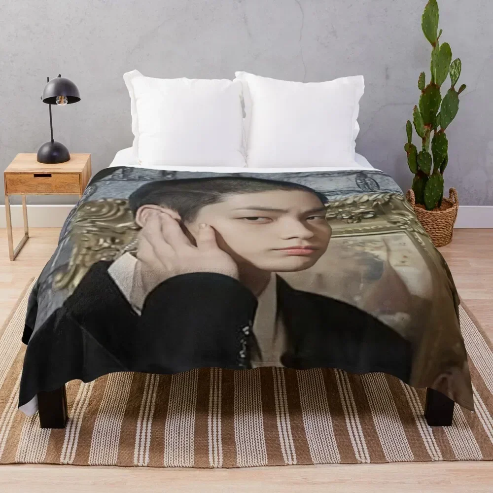 

Soobin meme txt Throw Blanket Plush Fuzzy Cozy Blanket for Couch Sofa