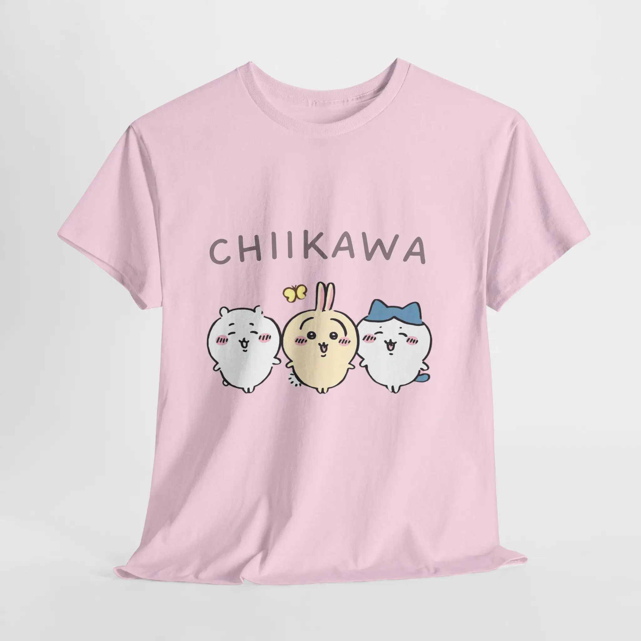 Grunge Style Chiikawa Usagi Graphic T Shirt Cute Anime Bunny Oversized Streetwear Unisex Casual Tee