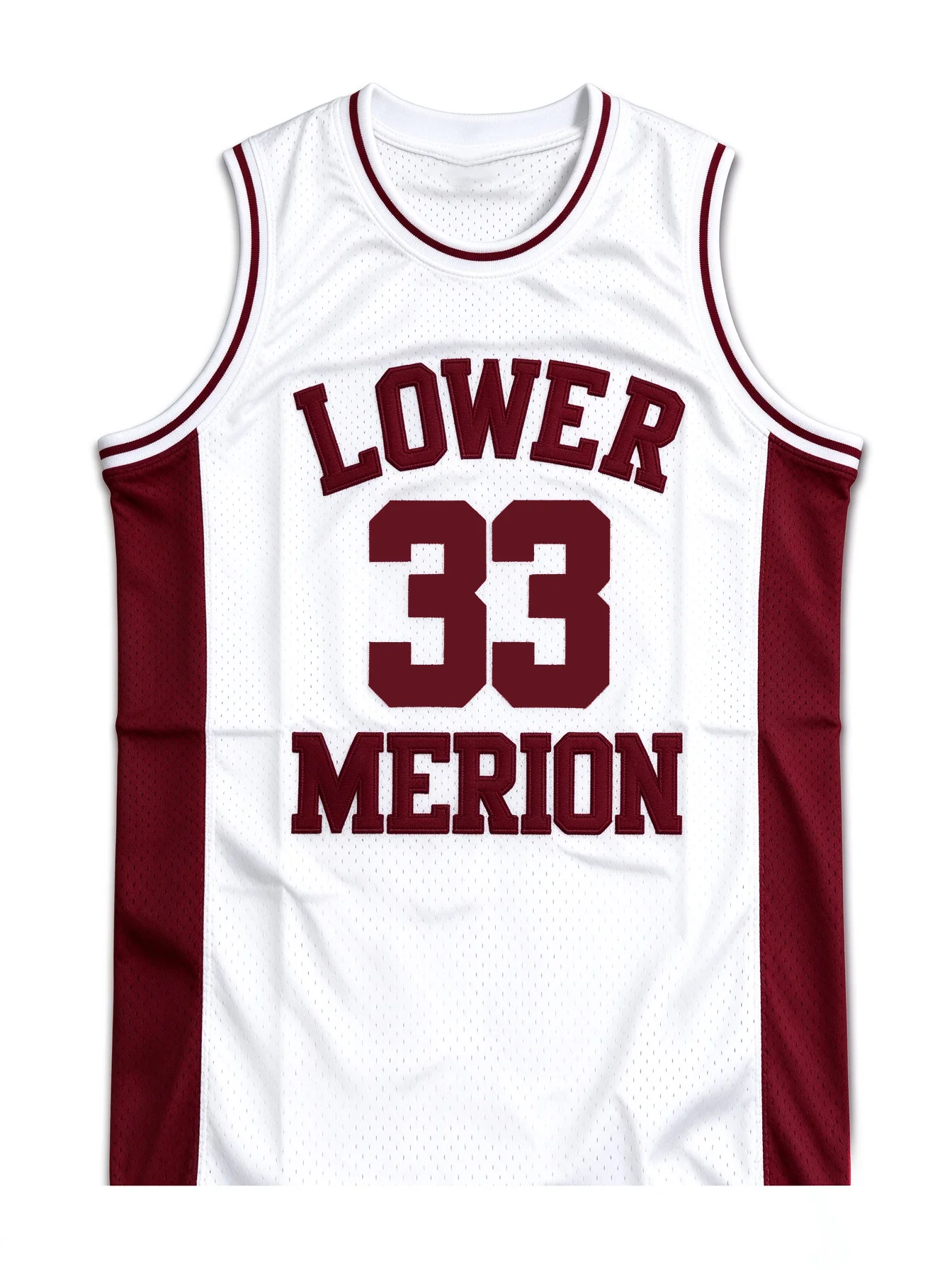 Classic Lower Merion 33 Basketball Jersey Retro Embroidery Sleeveless Tank Top Mesh Breathable Sports Uniform Training