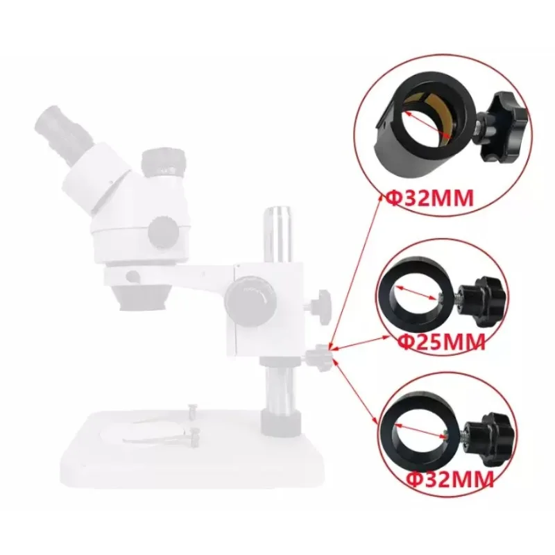 25MM 32MM Metal Limit Ring Fixing Ring Bracket Ring for Stereo Binocular Trinocular Microscope Pillar Stand Prevent Shaking