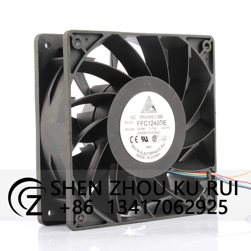 FFC1248DE-S41PR чехол Fan для Delta 120*120*38mm 0.75A 48V 12038 12CM High Airflow Inverter охлаждающий вентилятор