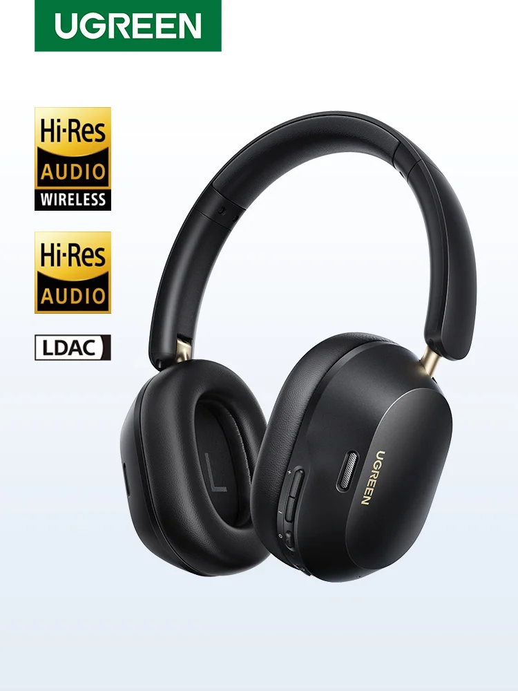UGREEN Max5c Wireless Bluetooth Headphones ANC 43dB Active Noise Cancellation Hi-Res LDAC 75H Spatial Audio Earphones Headset