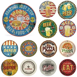 Coffee Beer Pizza Drink Coasters for Tabletop Protection Suitable for Kinds of Coffee Wine Bar Cup Beverage Coasters Car Coaster