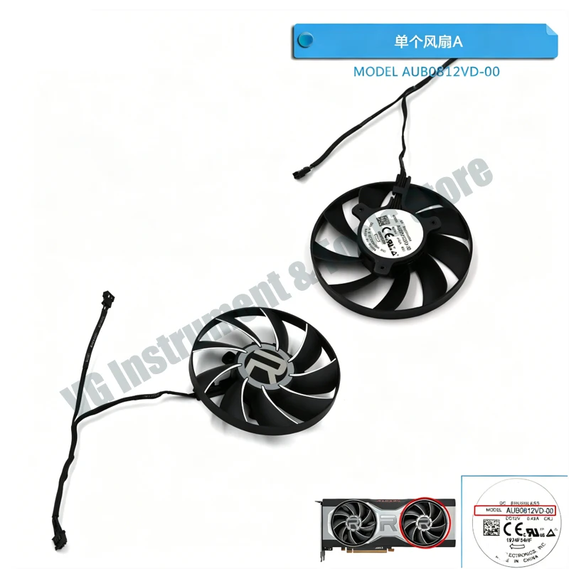 Neu für AMD RADEON RX 6700 XT FE Grafikkartenlüfter mit Gehäuse RX6700XT Grafikkarten-Ersatzgehäuse mit RGB Original – Detail 4